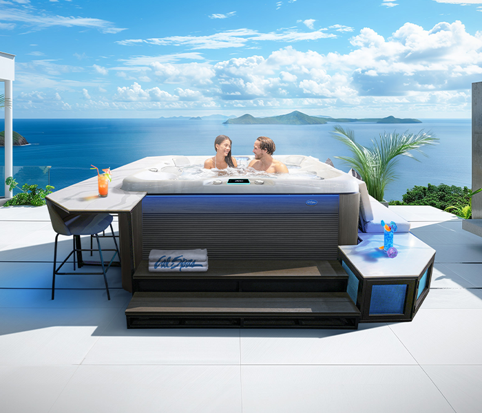 Calspas hot tub being used in a family setting - Tampa